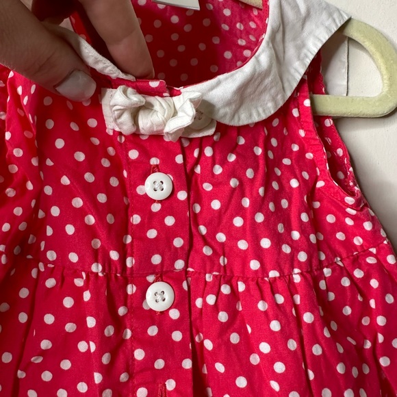 Gymboree Pink/White Polka Dot Dress Girls 18-24 Months - Picture 2 of 4